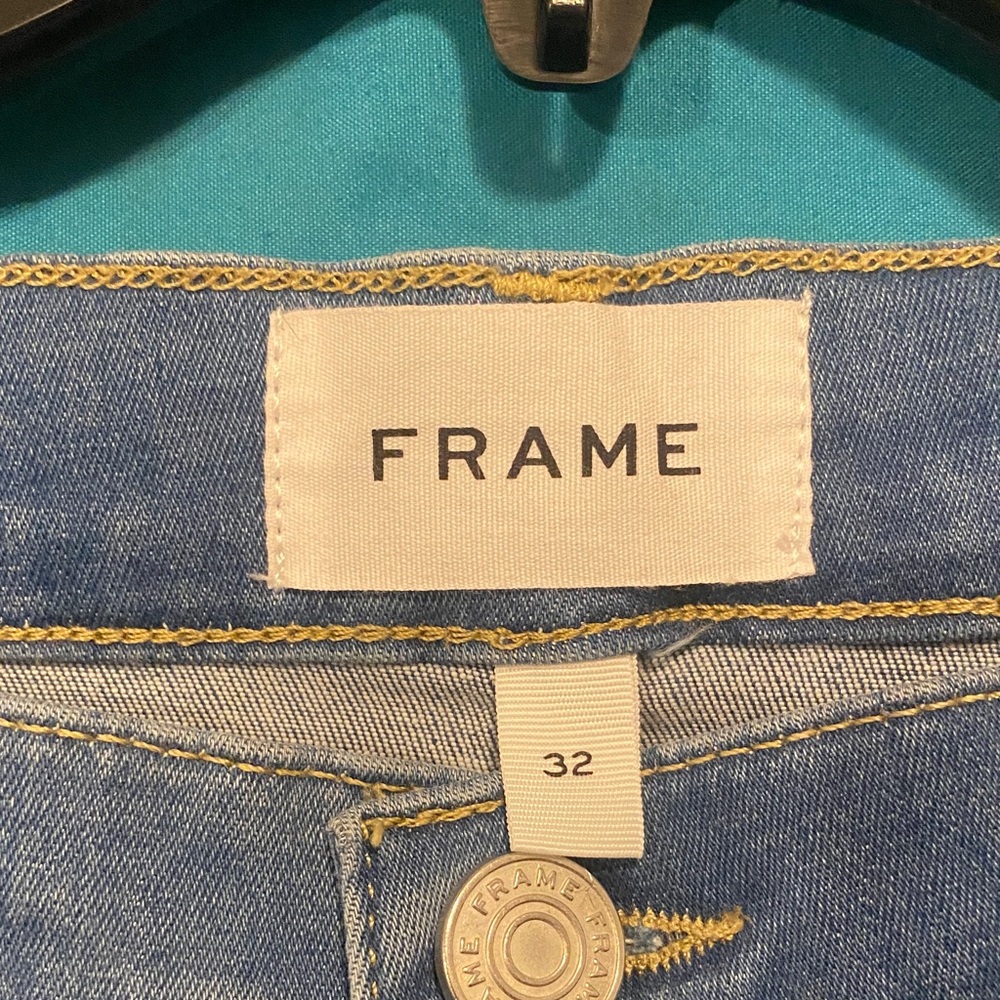 7 For All Mankind Light Blue Flare Jeans - Picture 3 of 6